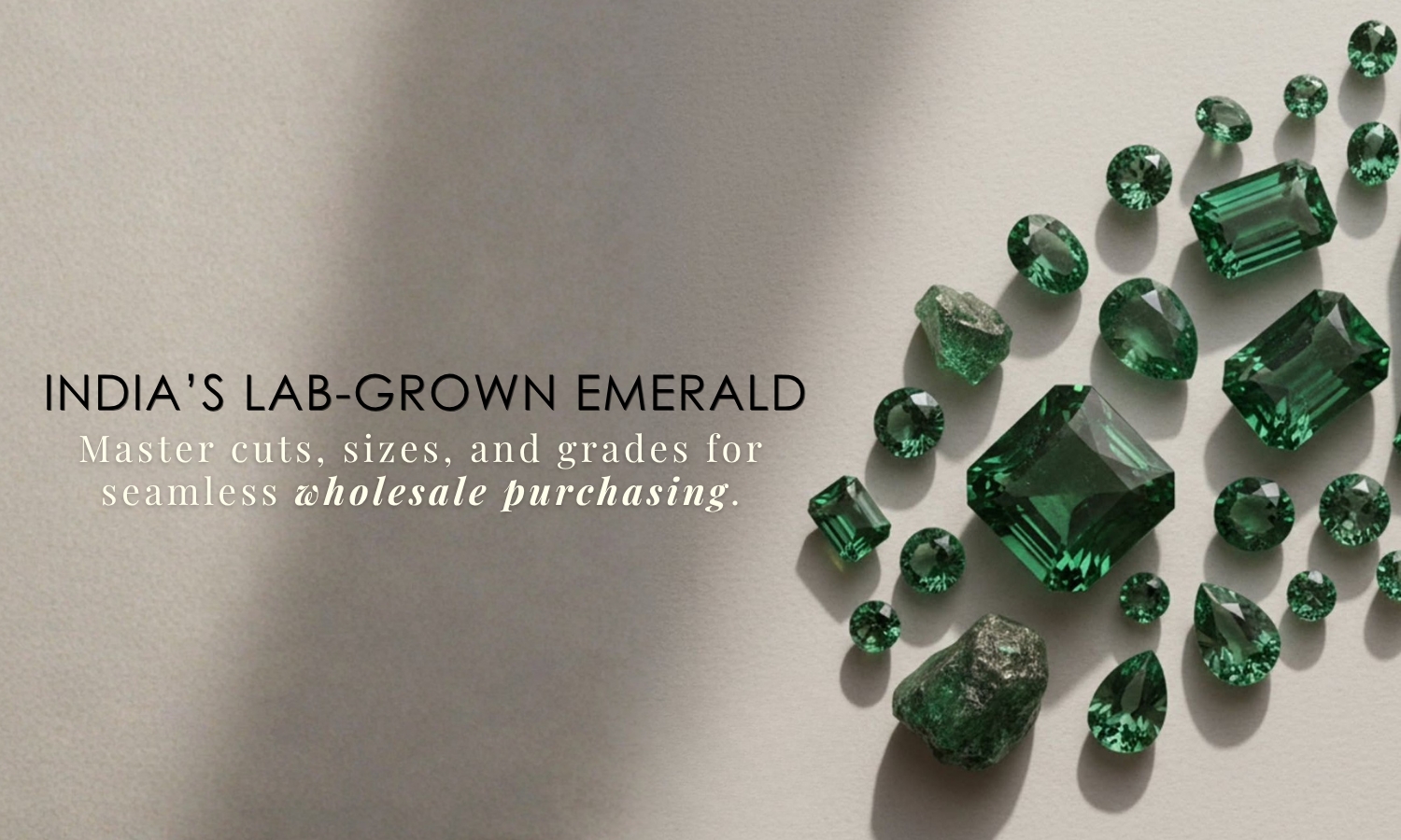 How to Buy Lab Grown Emerald Wholesale from India — All Cuts, Sizes and Grades Explained
