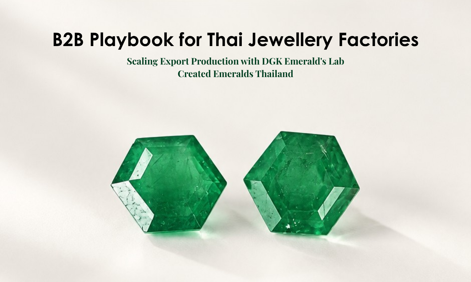 B2B Playbook for Thai Jewelry Factories: Scaling Export Production with DGK Emerald's Lab Created Emeralds Thailand