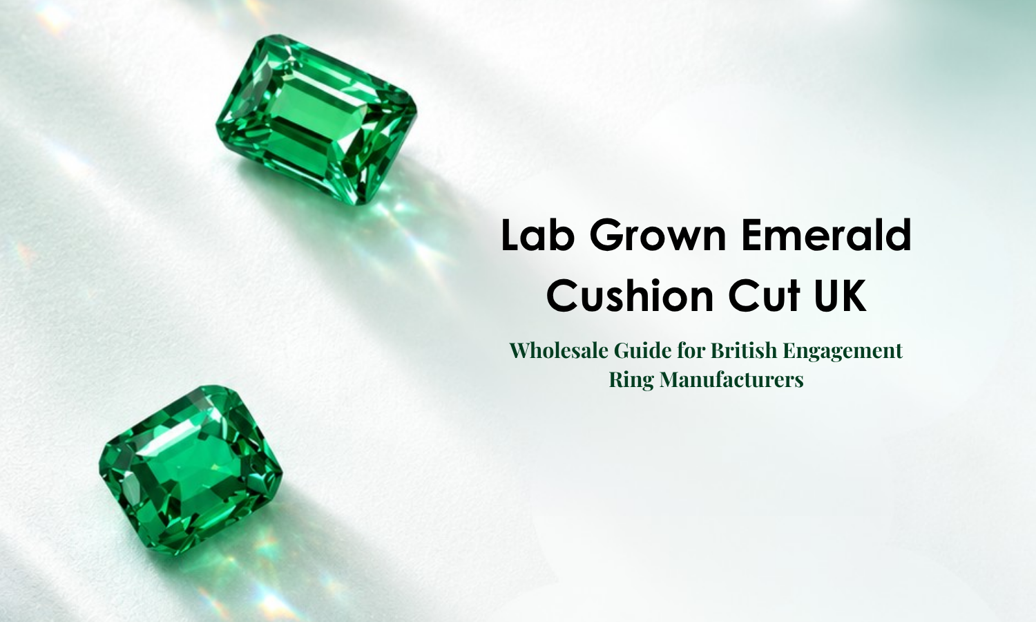 Lab Grown Emerald Cushion Cut UK: Wholesale Guide for British Engagement Ring Manufacturers | DGK Emerald