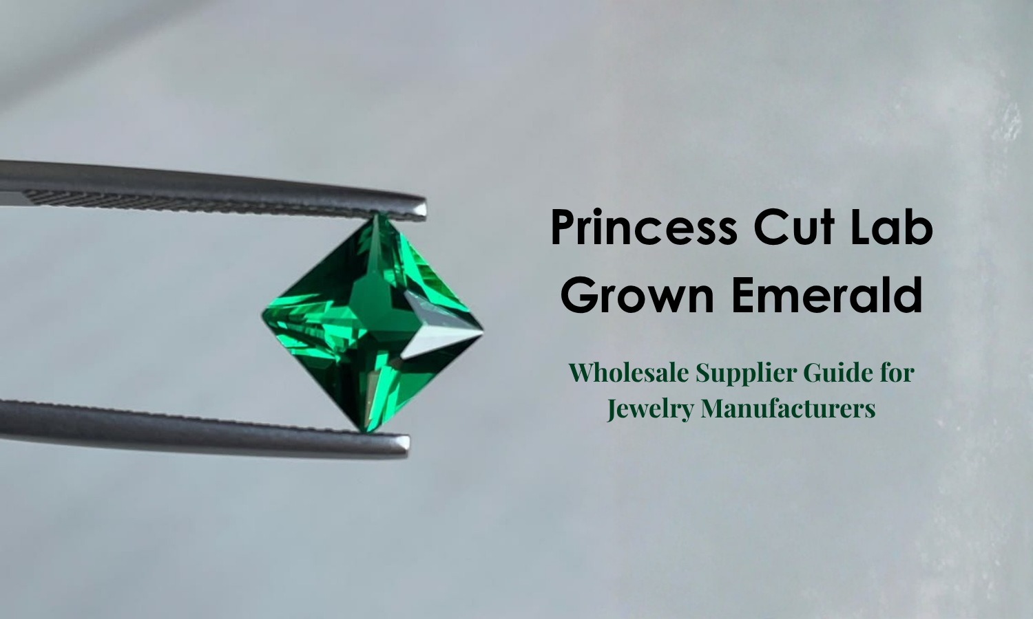 Princess Cut Lab Grown Emerald Stones