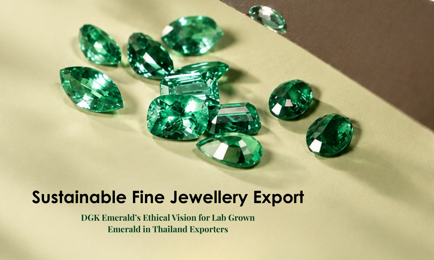 Sustainable Fine Jewellery Export: DGK Emerald’s Ethical Vision for Lab Grown Emerald in Thailand Exporters