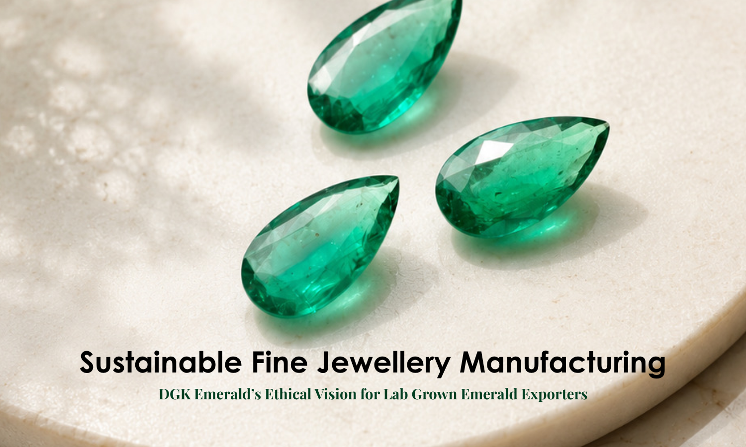 Sustainable Fine Jewelry Manufacturing: DGK Emerald’s Ethical Vision for Lab Grown Emerald Exporters | DGK Emerald