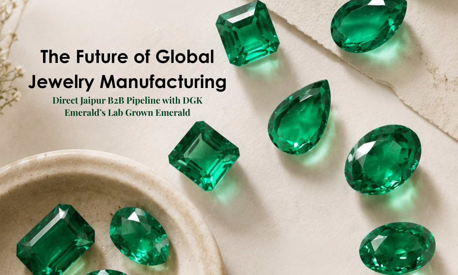 The Future of Global Jewelry Manufacturing: Direct Jaipur-to-Bangkok B2B Pipeline with DGK Emerald’s Lab Grown Emerald in Thailand