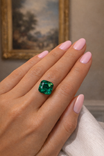 Cushion Cut Man Made Emeralds Online