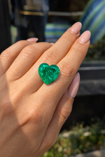Heart Cut Lab Grown Emerald