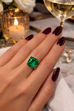 Princess Cut Synthetic Emerald