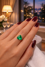 Trillion Cut Man Made Emeralds
